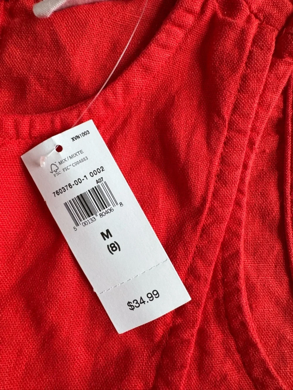 Red/Coral Gap Children’s Tank Top Girls size Medium